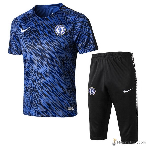 Camiseta Entrenamiento Chelsea Conjunto Completo 2017/18 Azul Negro
